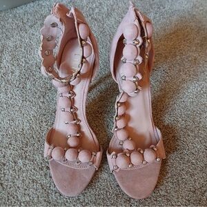 Liliana Pink Beaded Heels